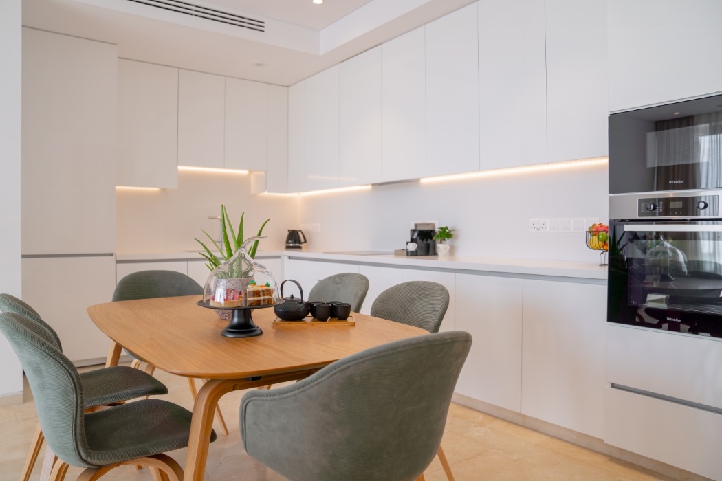 Kuchyňa a jedálenská časť apartmánu SOHO Resort